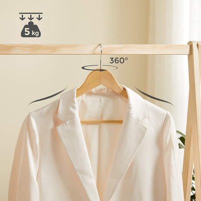 Wooden Coat Hanger Natural (Set of 20)