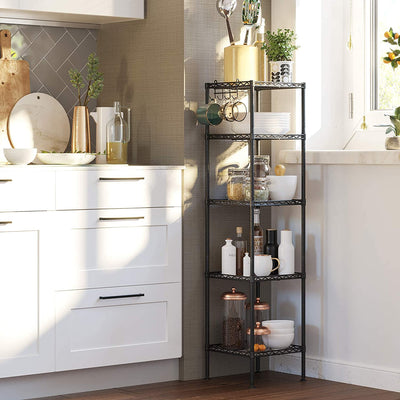 Powder Coated Steel Modular Storage Rack- Black