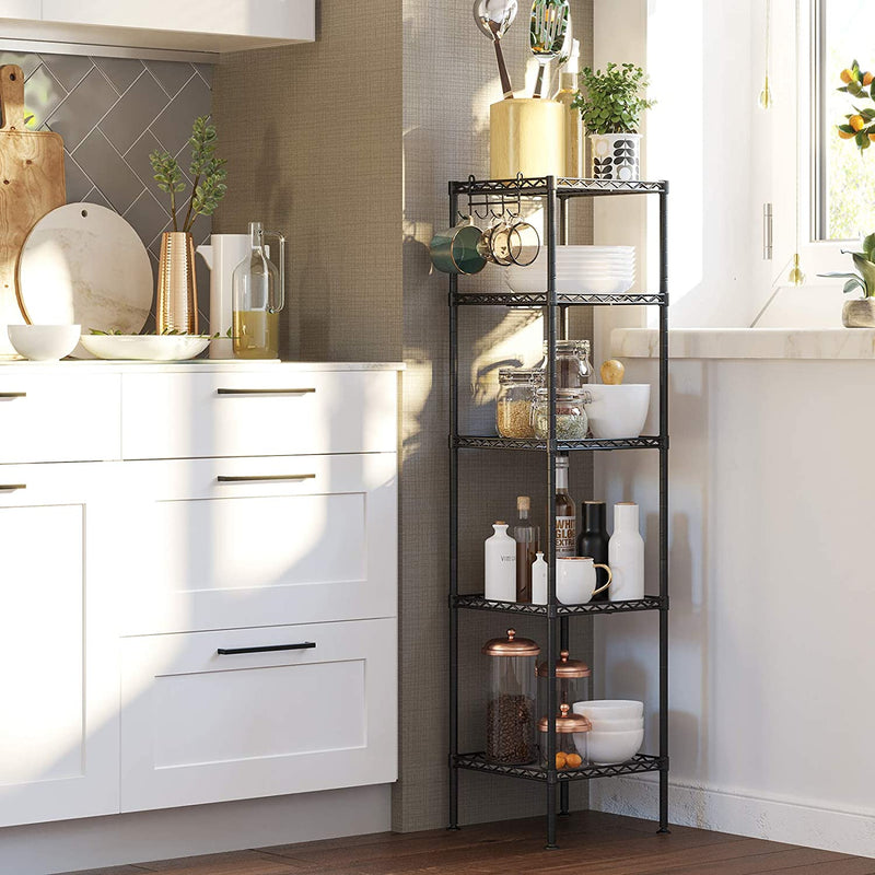 Powder Coated Steel Modular Storage Rack- Black