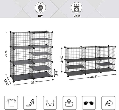 Metal Wire Storage Organizer with Divider Design