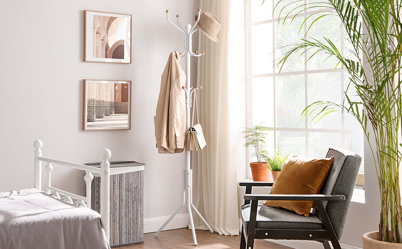 Easton Coat Rack Stand - Cream