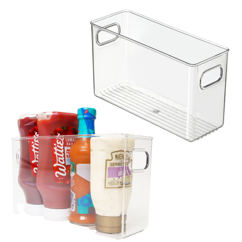 Kitchen Fridge Storage Organiser Bins (Set of 2)