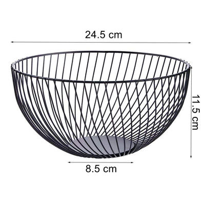 Metal Wire Fruit Bowl Snack Storage Basket