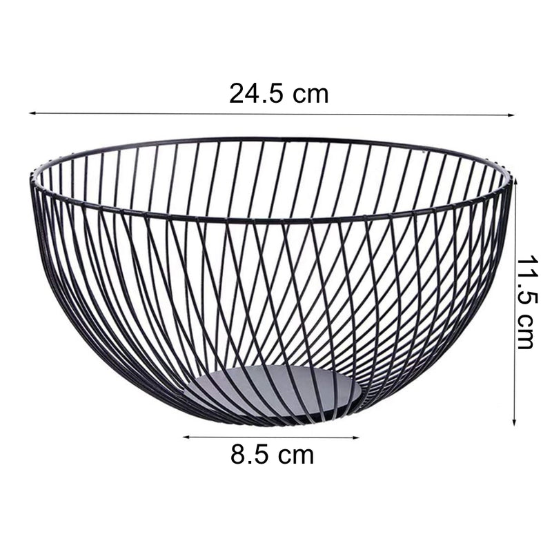 Metal Wire Fruit Bowl Snack Storage Basket