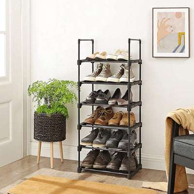 6-Tier Shoe Rack Iron Shoe Storage DIY Organiser
