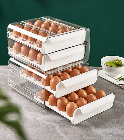 Egg Storage Drawer Container 2-Layer Drawer