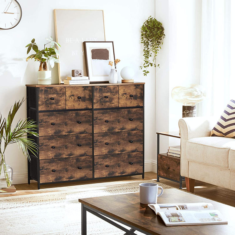 Vasagle Anderson 10 Drawer Storage Dresser - Brown