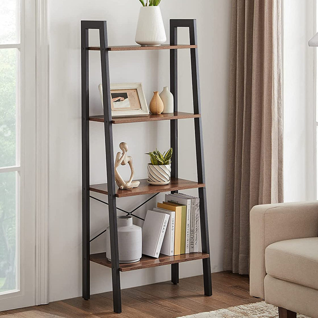 Mariah 4 Tier Ladder Bookshelf - Hazelnut Brown – Space General