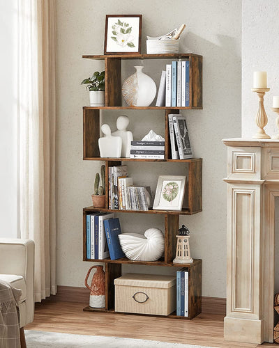 Vasagle Freestanding Storage Bookshelf - Brown