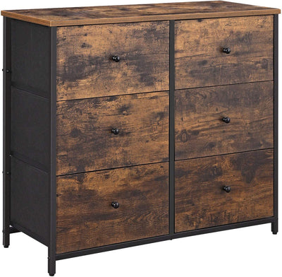 Vasagle Anderson 6 Drawer Storage Dresser - Brown