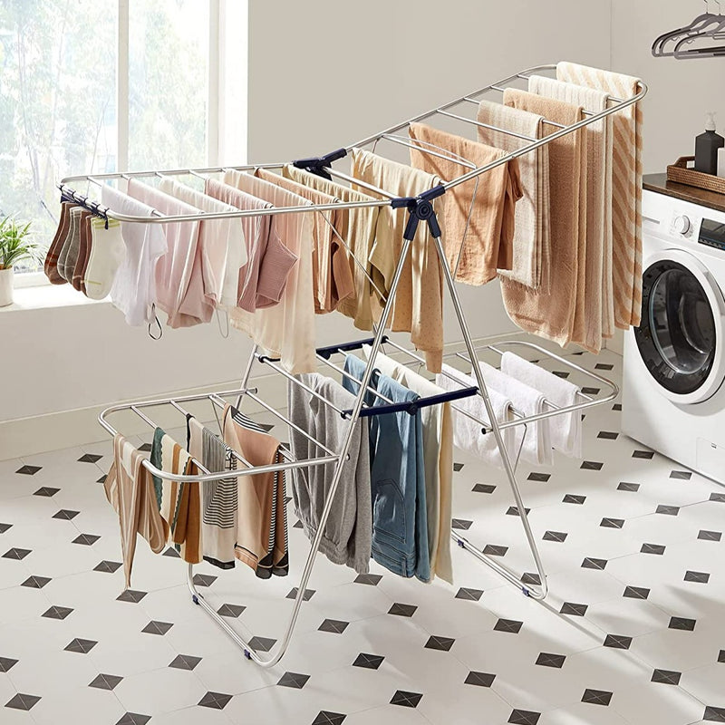 Multi Levels Laundry Clothes Airer with Extra Space