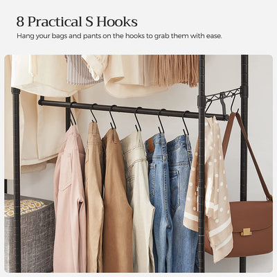 Heavy Duty Wardrobe Garment Rack for Hanging Clothes