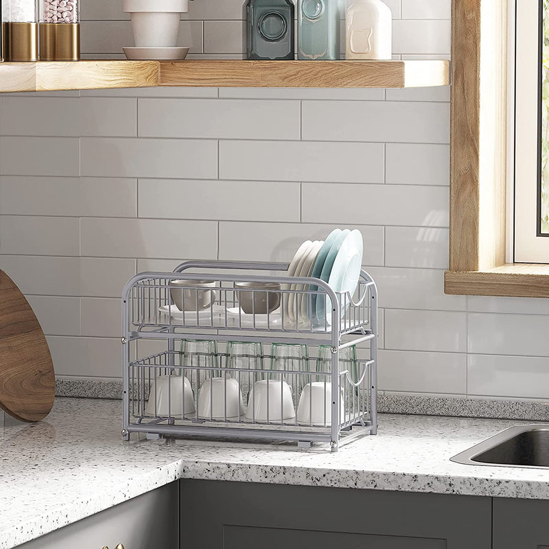 Pull-Out 2-Tier Sliding Cabinet Organiser