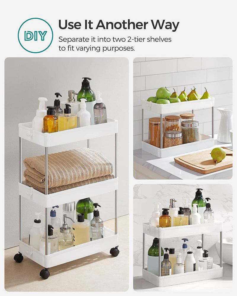 3-Tier Rolling Kitchen Storage Trolley