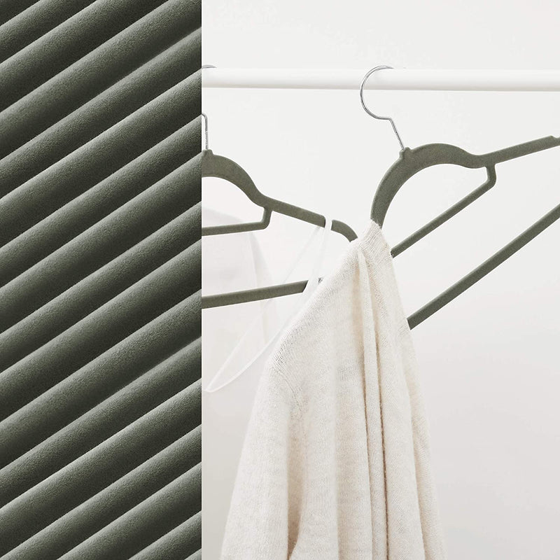 Velvet Coat Hangers Grey (Set of 50)