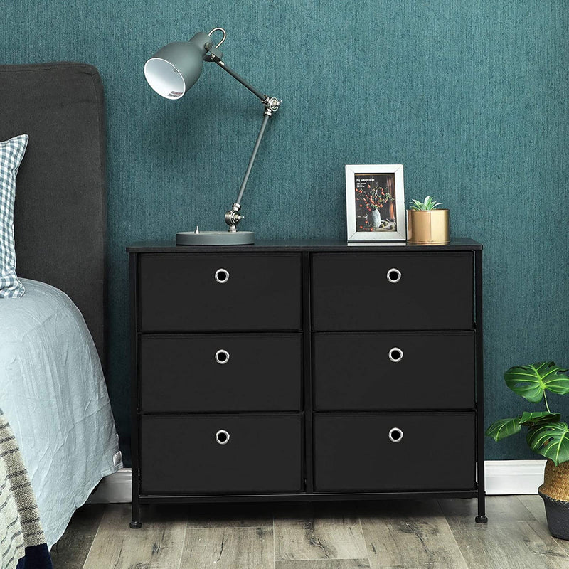 Elio Chest of 6 Drawers - Black