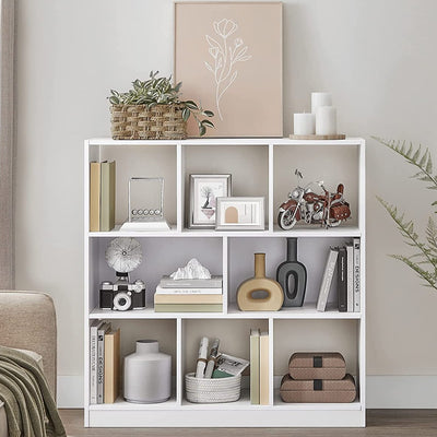 Vasagle Wooden Bookcase 8 Cube Cubby - White