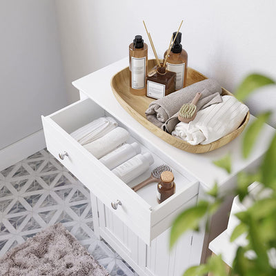 Vasagle Maisie Bathroom Free Standing Storage Cabinet - White