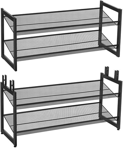 2-Tier Stackable Shoe Storage Rack