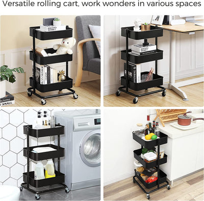 3-Tier Storage Office Kitchen Trolley