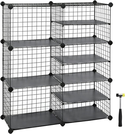 Metal Wire Storage Organizer with Divider Design
