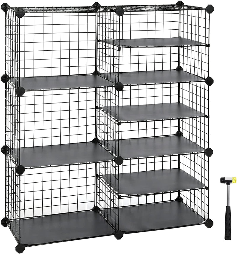 Metal Wire Storage Organizer with Divider Design