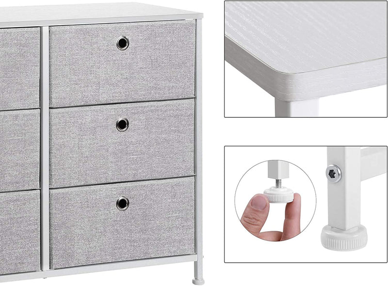 Elio Chest of 6 Drawers - Grey