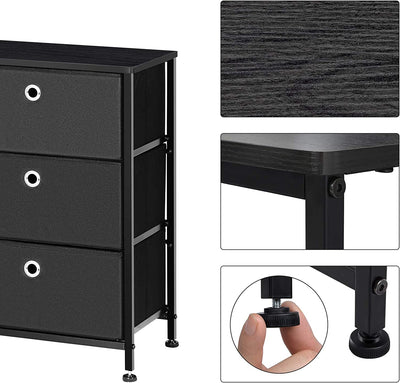 Elio Chest of 6 Drawers - Black