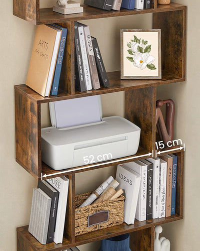 Vasagle Freestanding Storage Bookshelf - Brown