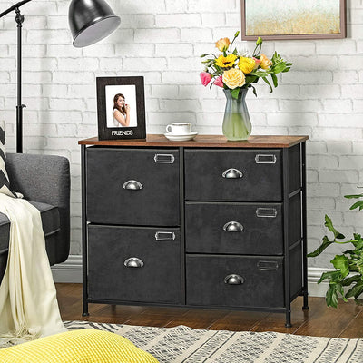 Dion Chest of 5 Drawers Industrial Style