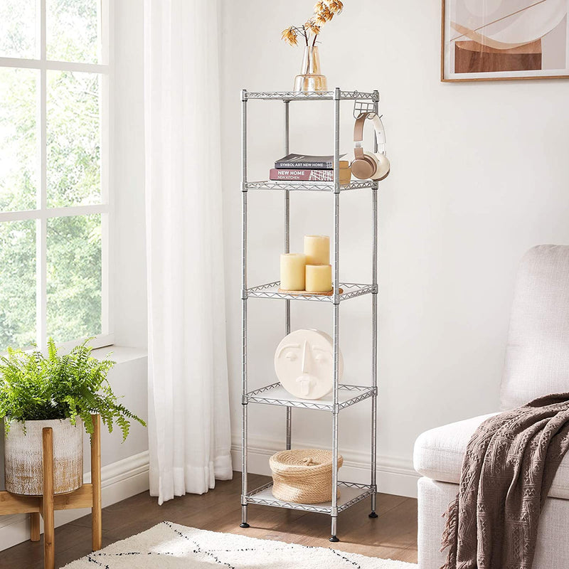 Powder Coated Steel Modular Storage Rack- Silver