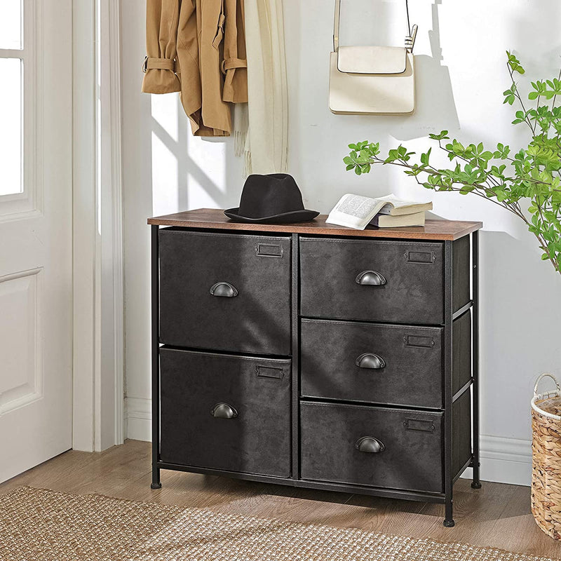 Dion Chest of 5 Drawers Industrial Style