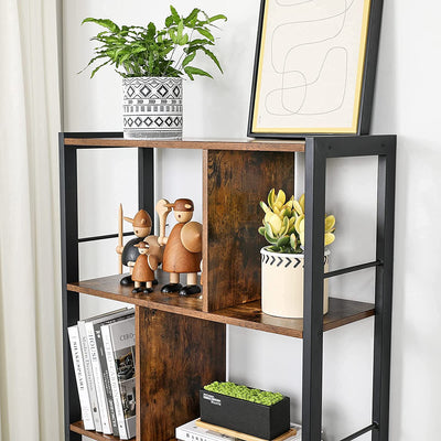 Vasagle Free Standing 4 Shelf Bookcases Storage Shelf