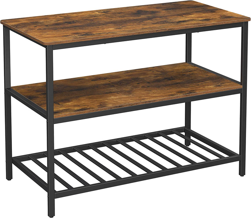 Vasagle Kitchen Island With 3 Shelves - Brown
