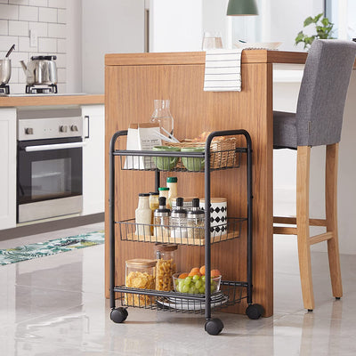 3-Tier Kitchen Trolley with Baskets