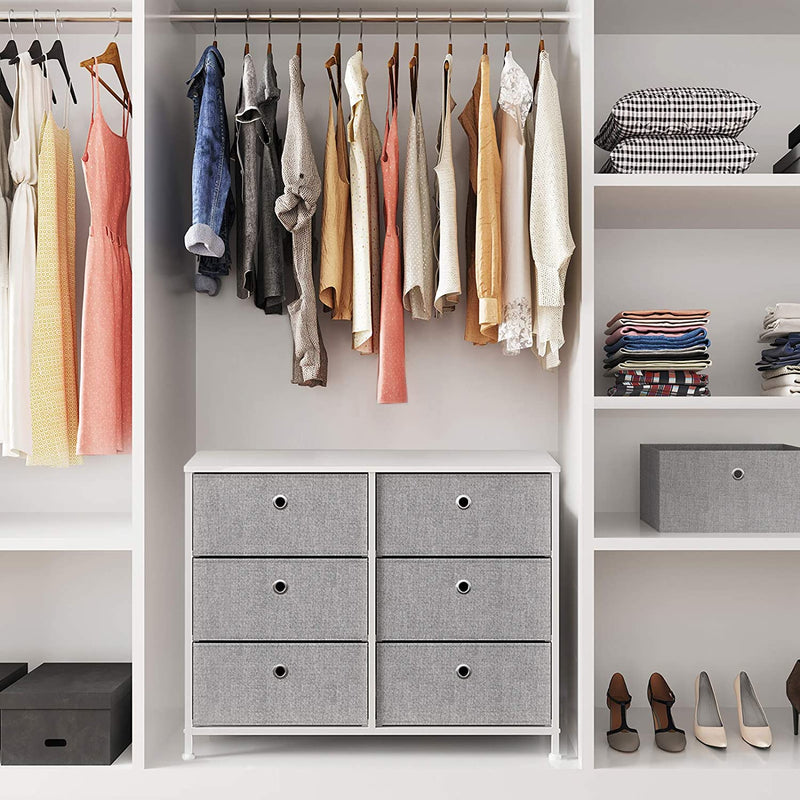 Elio Chest of 6 Drawers - Grey