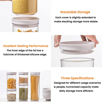 Food Storage Containers With Airtight Lids (Set of 6)