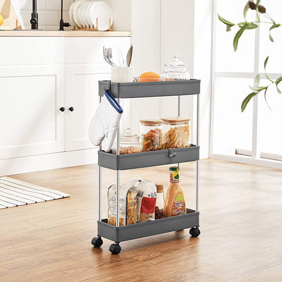 Storage Trolley with Wheels for Kitchen Bathroom Laundry Room