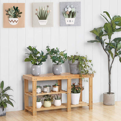 3-tier Bamboo Shoe Rack Bench