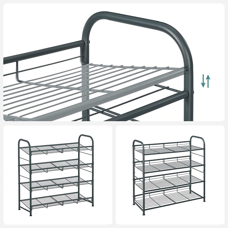 Shoe Storage Rack with 4 Shelves