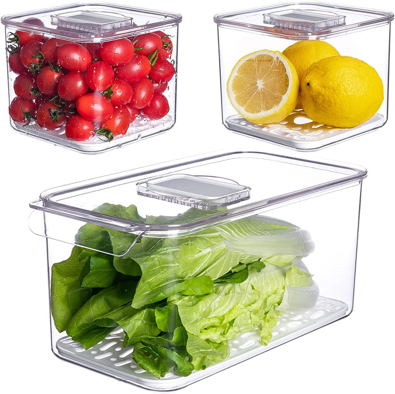 Fridge Fresh Storage Containers (Set of 3)