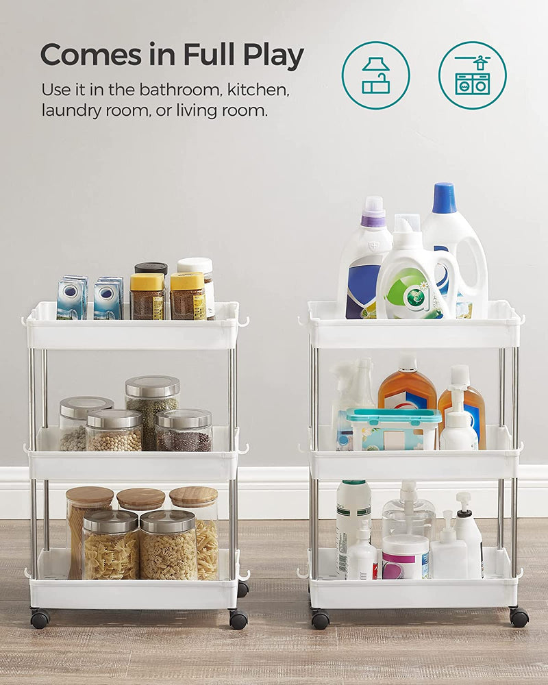 3-Tier Rolling Kitchen Storage Trolley