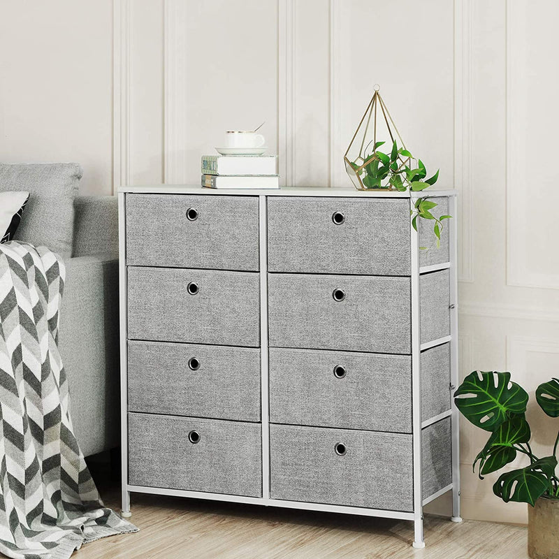 Elio Chest of 8 Drawers - Grey