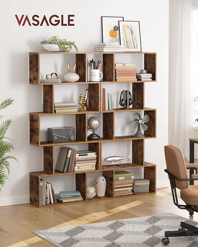 Vasagle Freestanding Storage Bookshelf - Brown