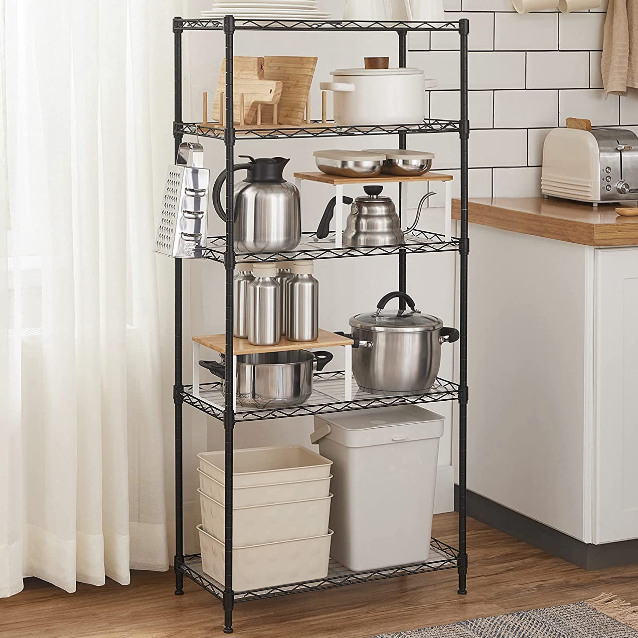 Large Shelf Rack 5-Tier Large Metal Storage Rack Shelf | 20kg Per Tier – Space General
