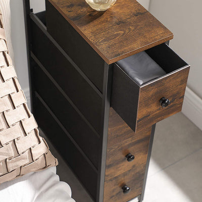 Vasagle Anderson 4 Drawer Narrow Storage Dresser - Brown