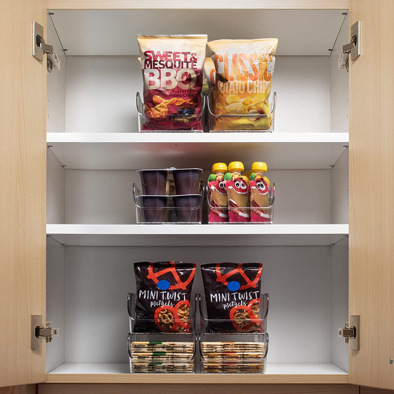 Pantry Storage Bins with Dividers (Set of 2)