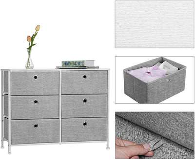 Elio Chest of 6 Drawers - Grey