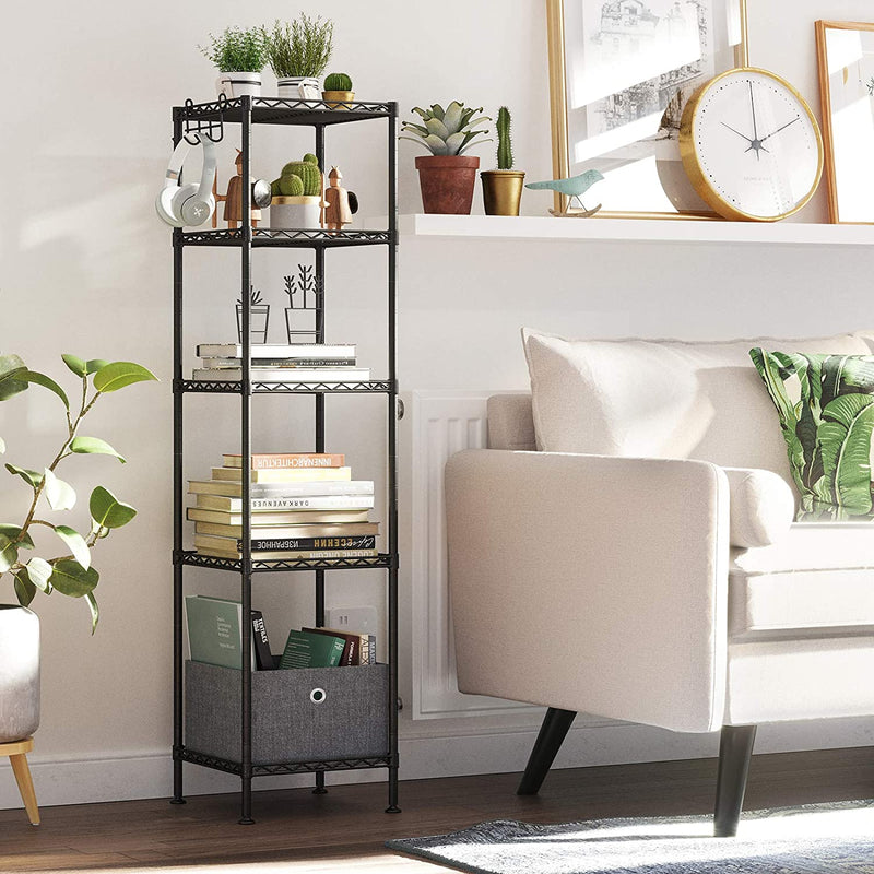 Powder Coated Steel Modular Storage Rack- Black
