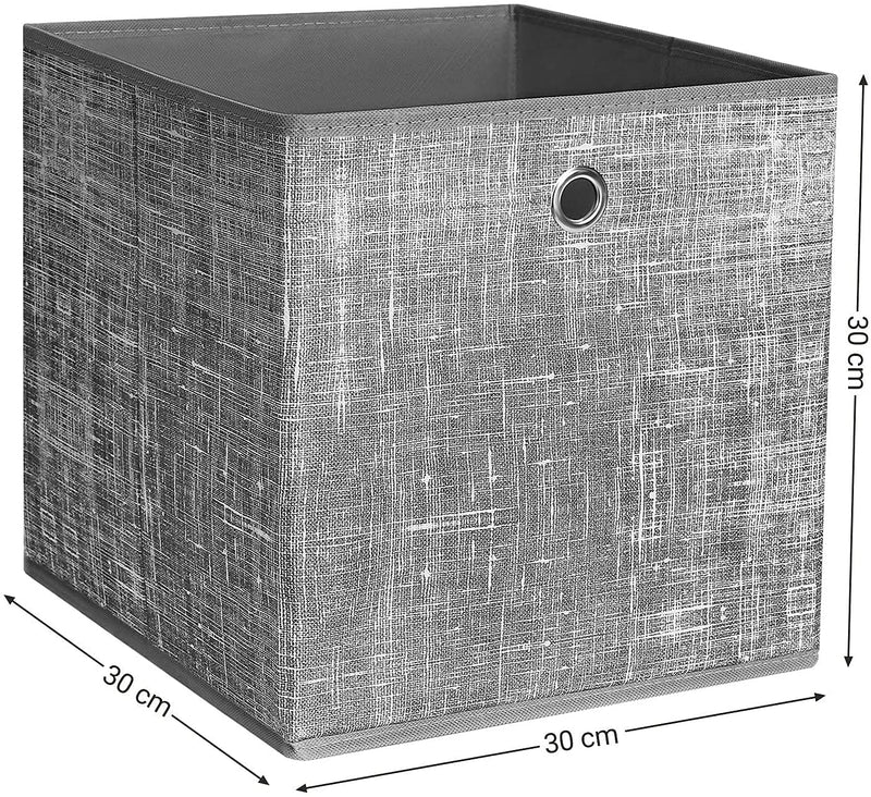 Foldable Cube Organizer Bins Drawer Grey (Set of 6)